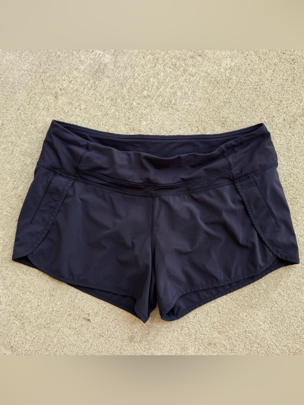 LULU LEMON athletica Navy Women's Athletic Shorts - Picture 2 of 5